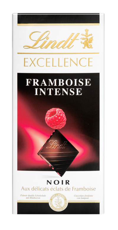 Lindt Excellence temna čokolada z malino 100g