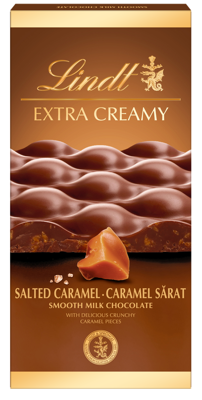 Lindt Extra Creamy mlečna s karamelo in soljo 80g