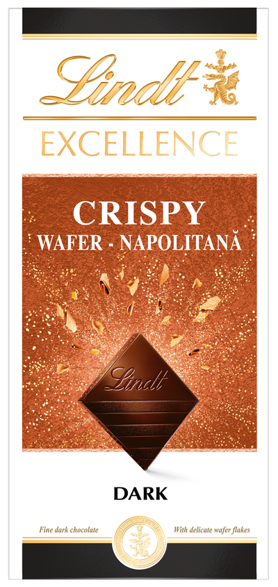 Lindt Excellence temna čokolada z vafljem 100g