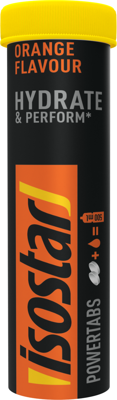 Isostar šumeče tablete pomaranča 120g, za hitro hidracijo