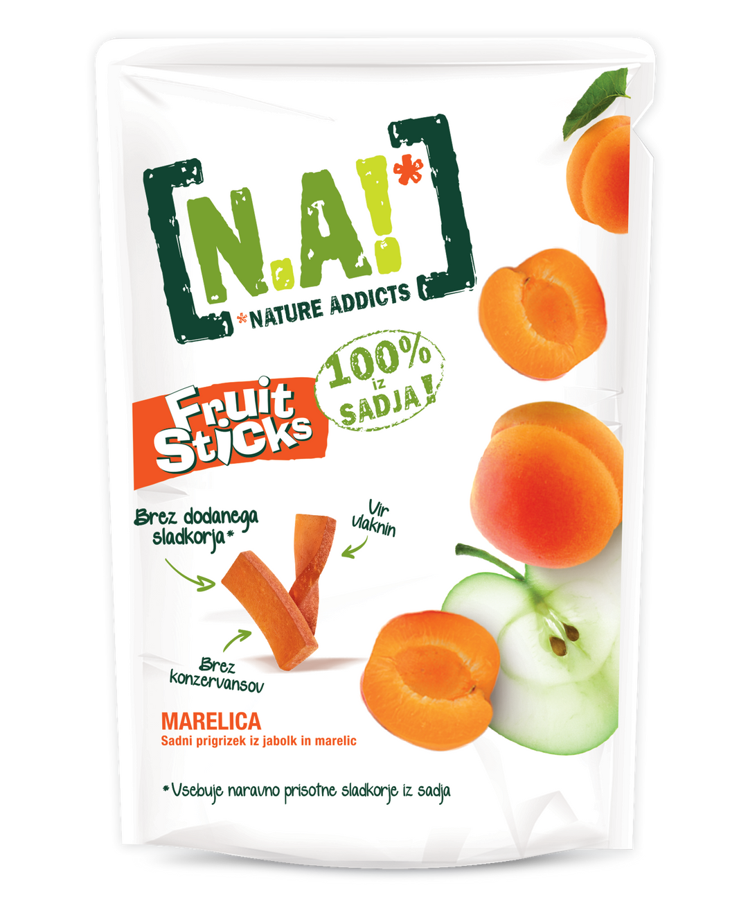 N.A! Marelica 40g, mehke palčke iz sadja