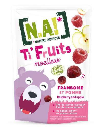 N.A! Ti'fruit Malina 35g, mehki koščki iz sadja
