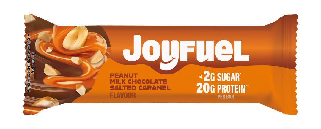 Joyfuel beljakovinska ploščica Peanuts and Caramel 55g