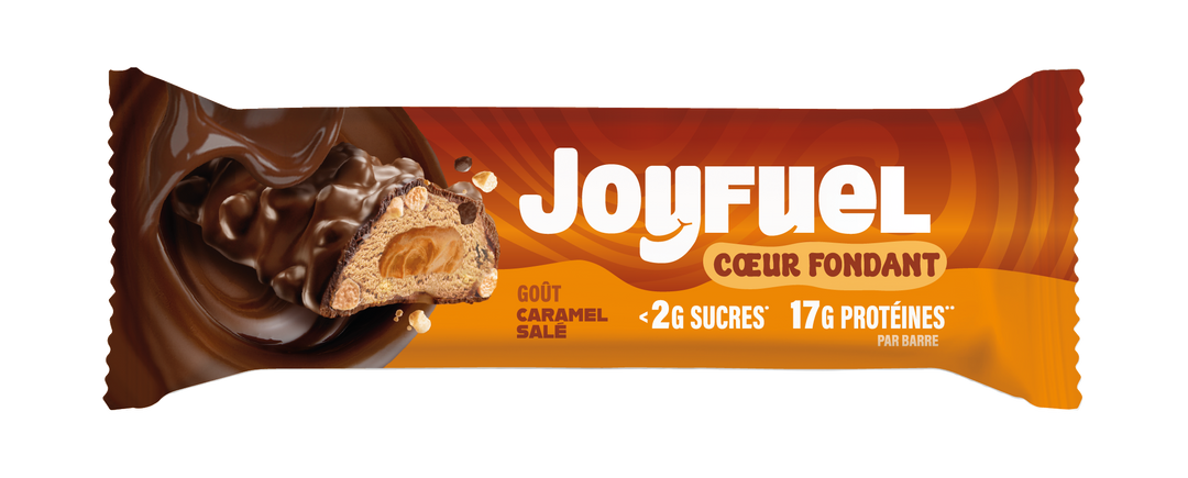 Joyfuel beljakovinska ploščica Salted Caramel s topljivo sredico, 50g