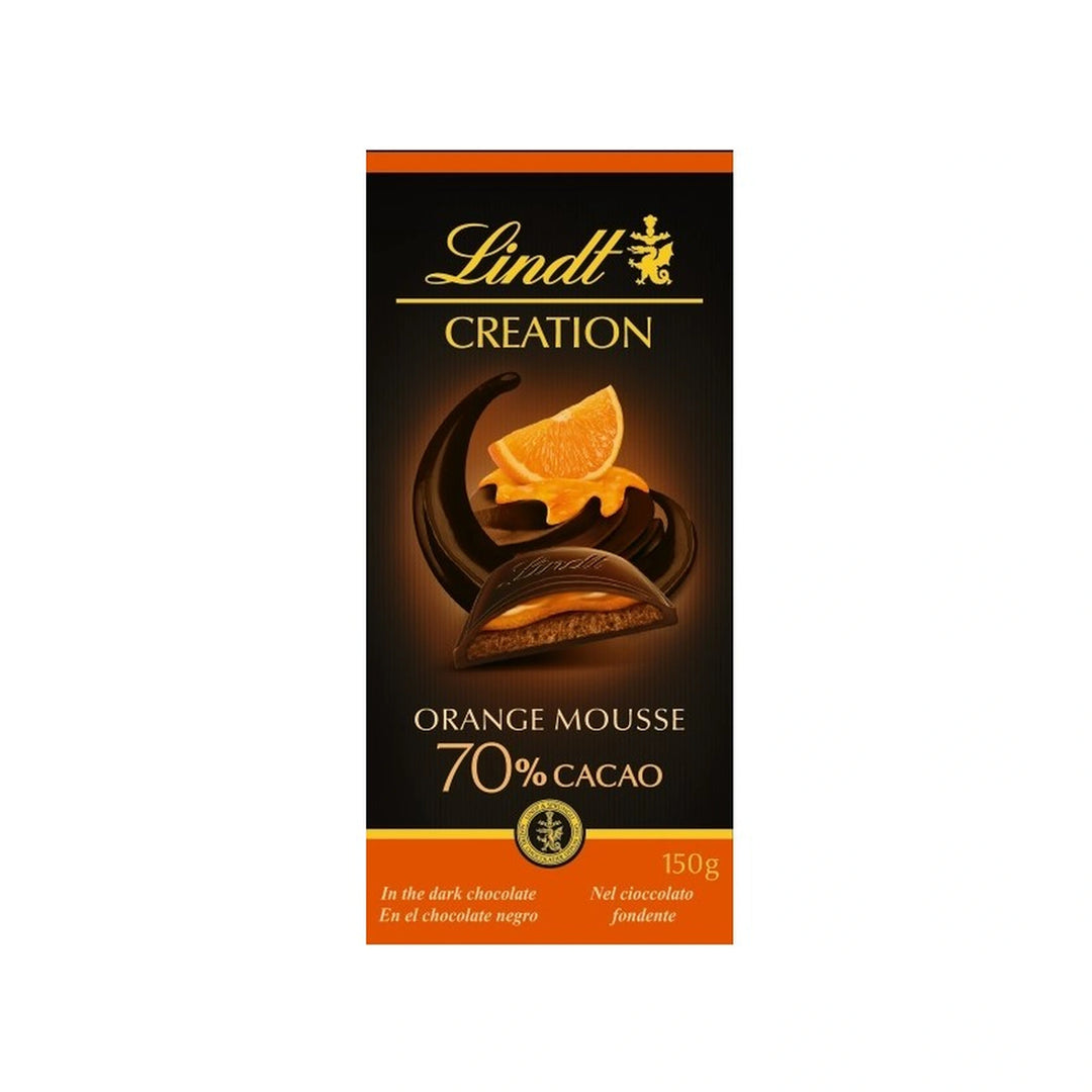 Lindt Creation 70% Orange, temna s pomarančnim polnilom 150g