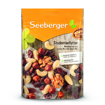 Seeberger mešanica oreškov in rozin 150g