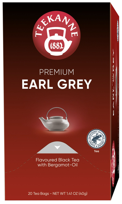 Teekanne PREMIUM Earl Grey - črni čaj, okus bergamotke 40g - 20 čajnih vrečk