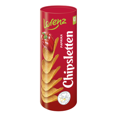 Lorenz Chipsletten paprika 100g, krompirjev snack v tulcu s papriko