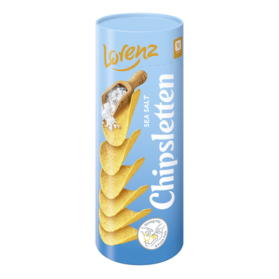Lorenz Chipsletten sol 100g, krompirjev snack v tulcu s soljo