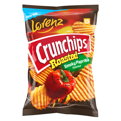 Lorenz Crunchips Roasted paprika 120g, rebrasti čips dimljena paprika