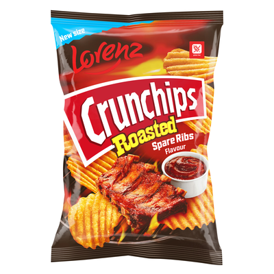 Lorenz Crunchips Roasted Ribs 120g, rebrasti čips reberca