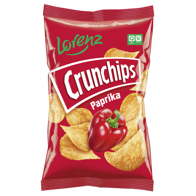 Lorenz Crunchips mega paprika 150g, gladek čips s papriko