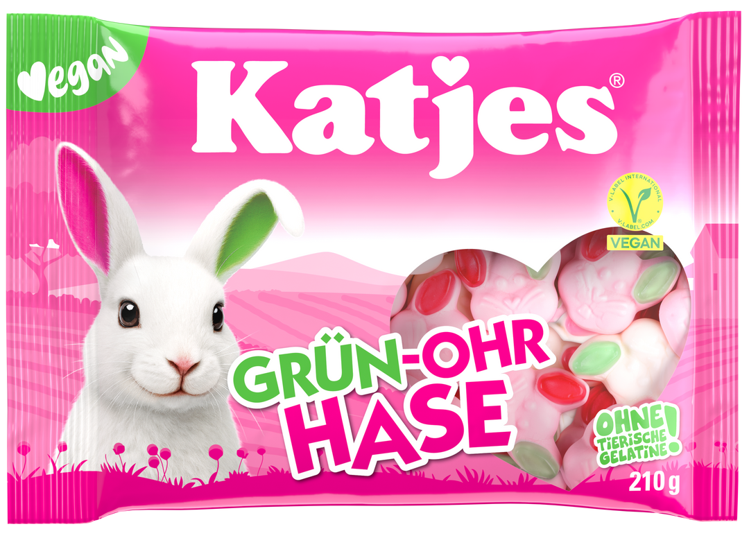 Katjes Grun Ohr Hase, sadno penasti gumi bonboni 210g