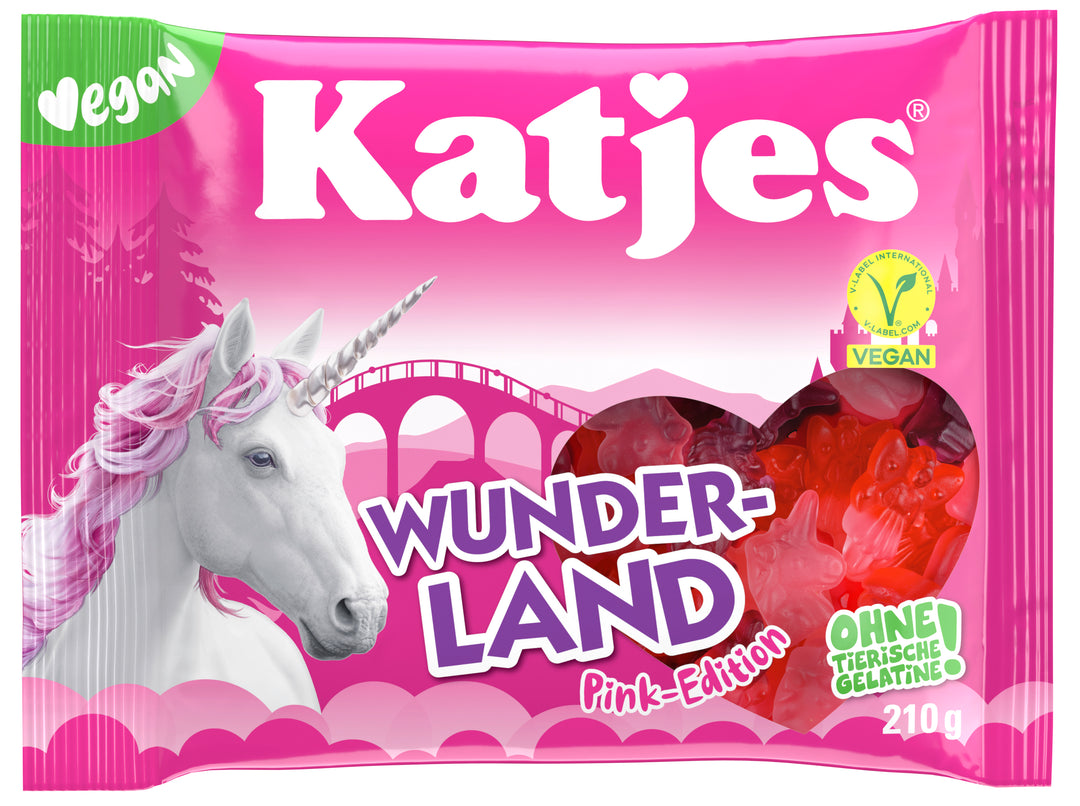 Katjes Wunderland pink - samorog, sadni gumi bonboni 210g