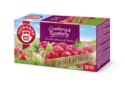 Teekanne Cranberry&amp;Raspberry - sadni, brusnica/malina 45g - 20 čajnih vrečk