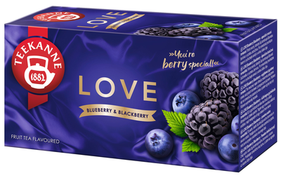 Teekanne LOVE Blueberry&blackberry - sadni borovnica in robida 45g - 20 čajnih vrečk