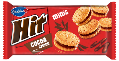 Bahlsen Hit minis kakao 130g, sendvič keksi s čokoladno kremo