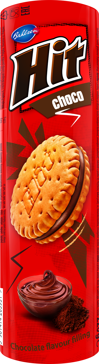 Bahlsen Hit choco 220g, sendvič keksi s čokoladno kremo