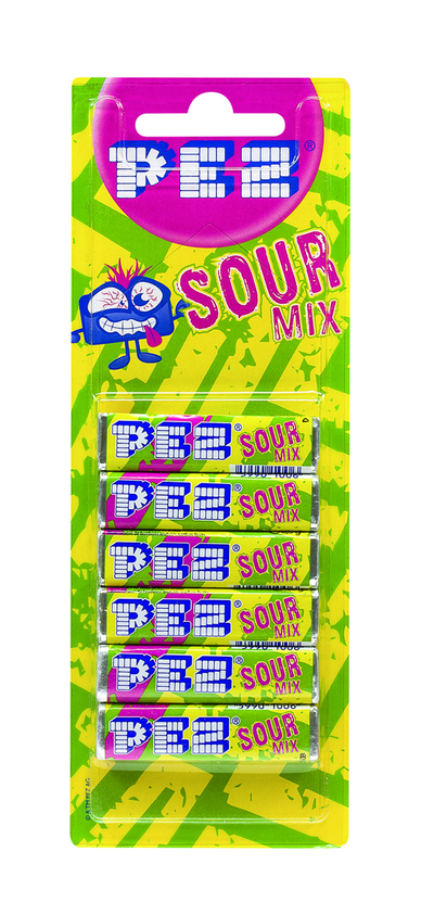 PEZ bonboni kislo sadje 6pack 51g