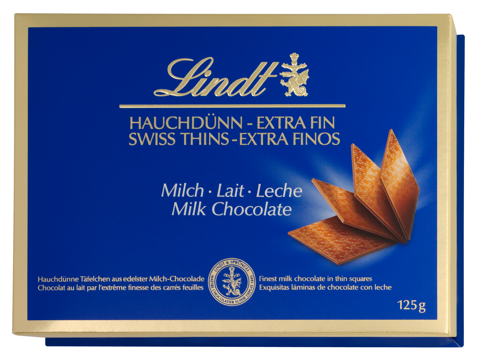 Lindt Thins tanka mlečna čokolada 125g