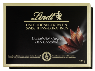 Lindt Thins tanka temna čokolada 125g