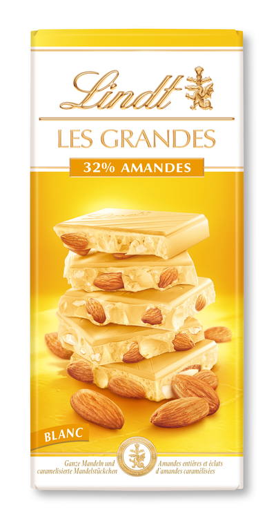Lindt Les Grandes bela s celimi mandlji 150g
