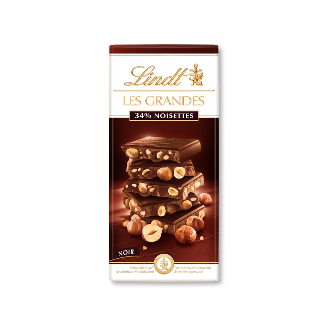 Lindt Les Grandes temna s celimi lešniki 150g