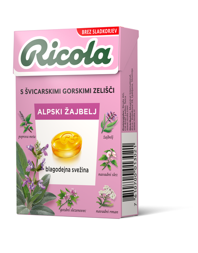 Ricola - Žajbelj brez sladkorja 50g box