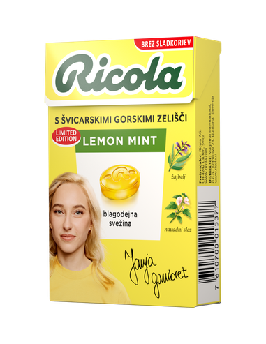 Ricola - Limonska melisa brez sladkorja 50g box