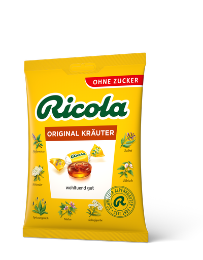Ricola - Originalni zeliščni brez sladkorja 75g vrečka