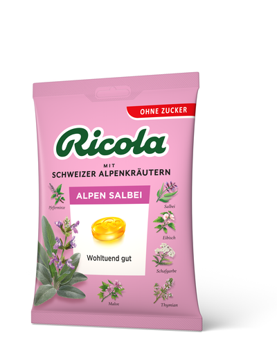 Ricola - Žajbelj - brez sladkorja 75g vrečka