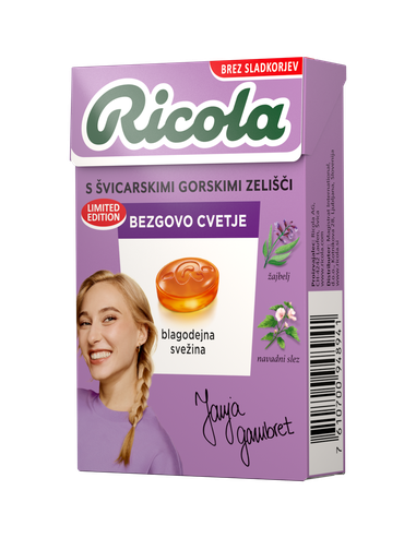 Ricola - Bezgovo cvetje brez sladkorja 50g box