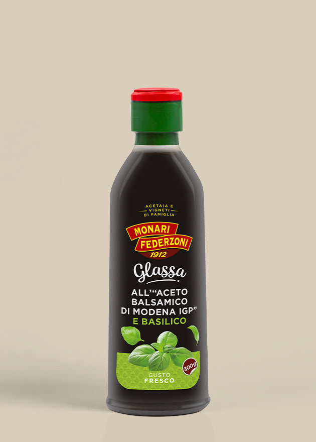 Monari Federzoni glazura iz balzamičnega kisa iz Modene z baziliko 250 ml