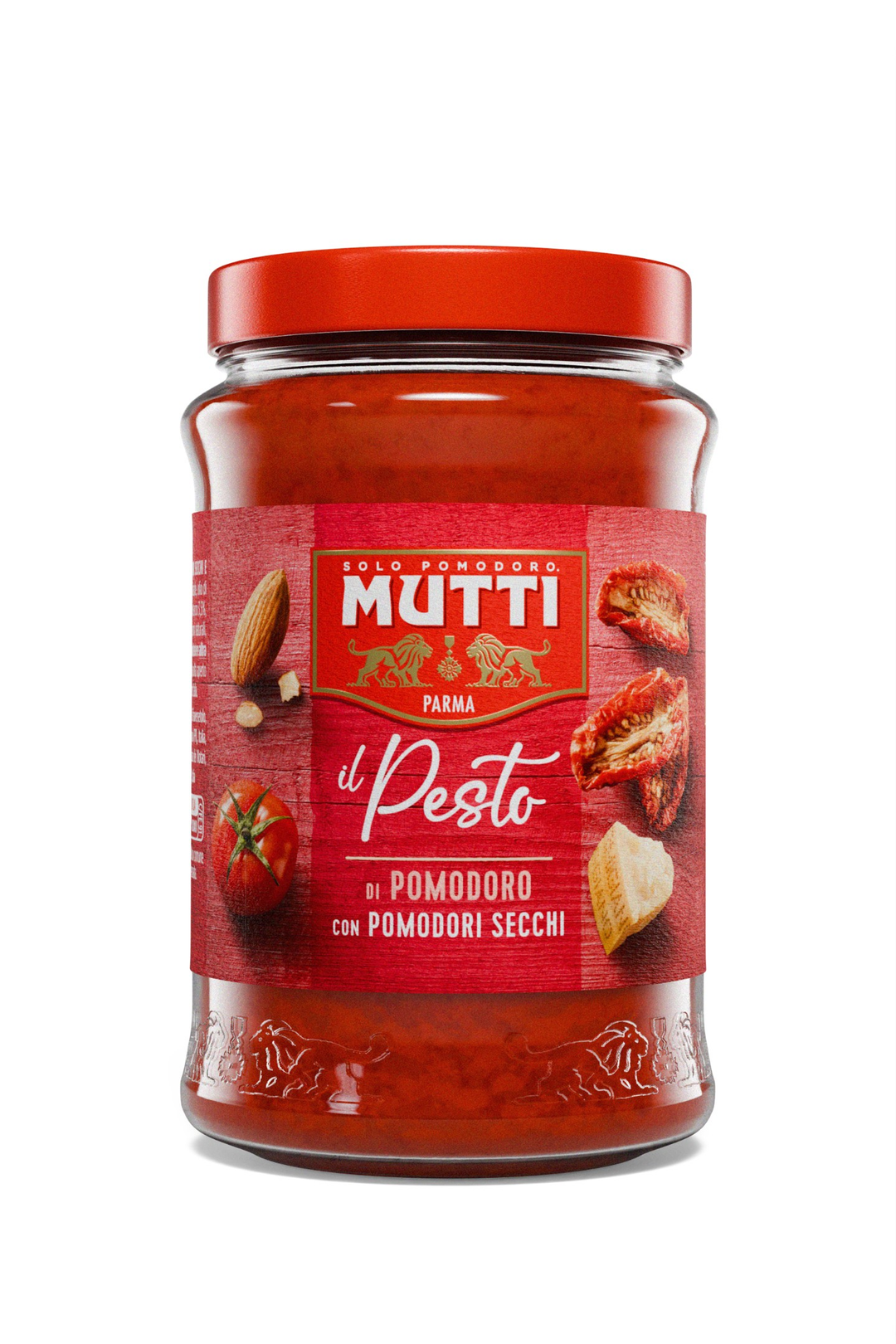 Mutti pesto iz rdečega paradižnika, z mandlji, polsušenimi paradižniki in trdim sirom 180g