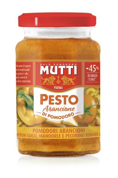 Mutti pesto iz oranžne vrste paradižnika, s pekorinom in mandlji 180g
