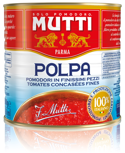Mutti polpa, drobno sesekljan paradižnik 2500g, pločevinka
