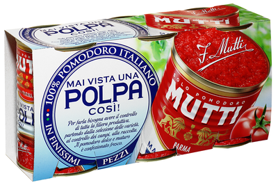 Mutti polpa, sesekljana paradižnikova sredica, 3x400g
