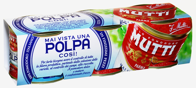 Mutti polpa, sesekljana paradižnikova sredica, 3x210g