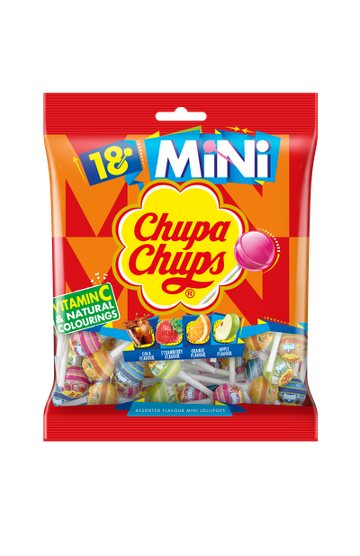 Chupa Chups Mini lizike z vitmiamin C - vrečka, 18 kos, 108g