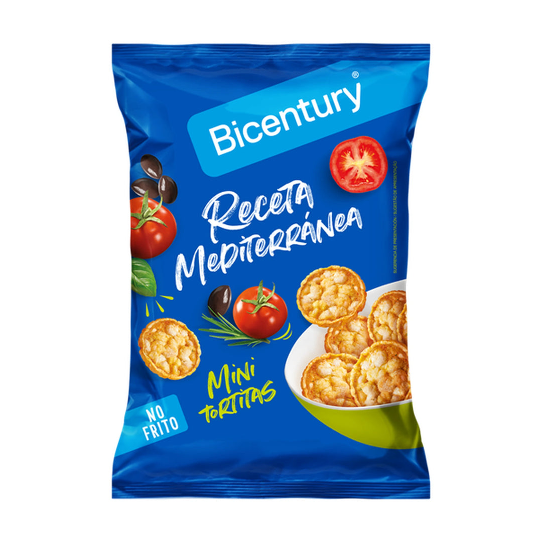 Bicentury mini ploščice iz koruze in riža, mediteranske začimbe, 70g
