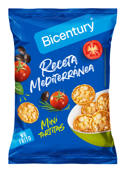 Bicentury mini ploščice iz koruze in riža, mediteranske začimbe, 70g