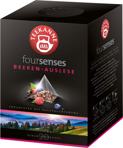 Teekanne Beeren-Auslese 55g - sadni čaj z okusom gozdnih jagod - 20 čajnih vrečk