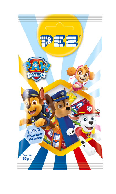 PEZ vrečka, bonboni s figurico in nalepkami 85g