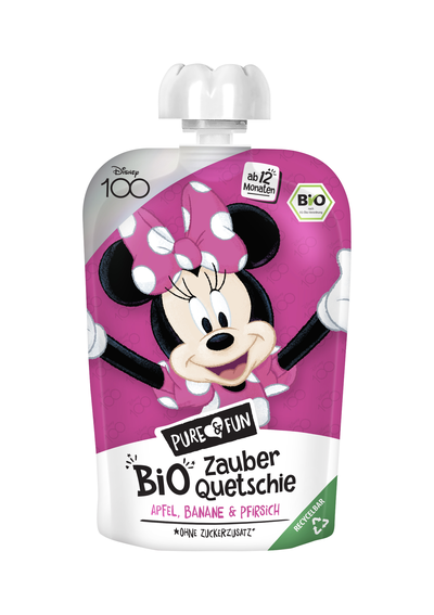 Pure&amp;fun Minnie BIO sadni pire iz jabolka, banane in breskve 100g